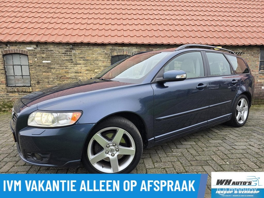 Volvo V50 2.4i R-Design Automaat! Open dak, Voorwielaandrijving, Euro 5, Blauw, 170 pk