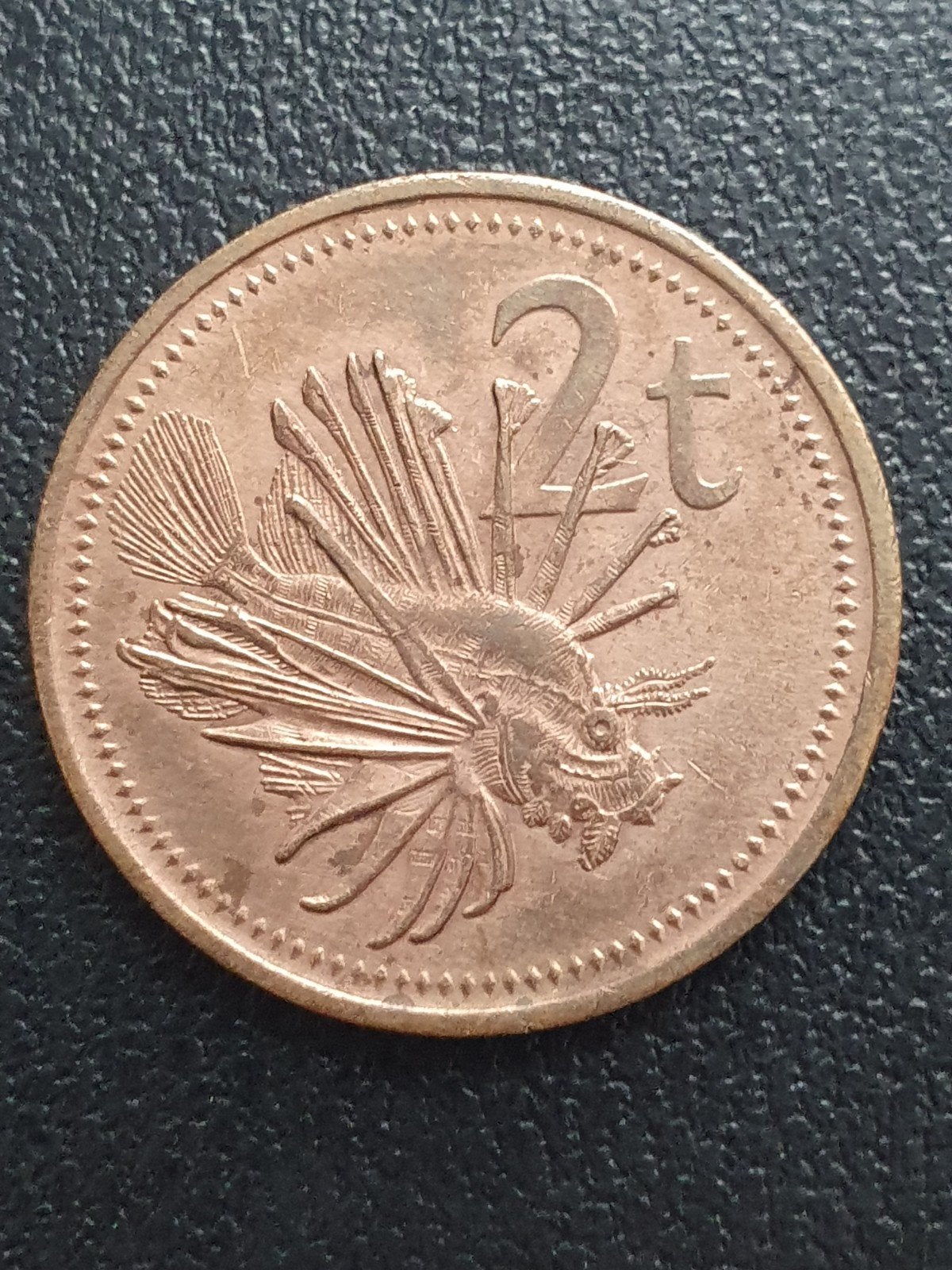 2 Toea munt uit 1975 Papoea-Nieuw-Guinea., Postzegels en Munten, Ophalen of Verzenden, Losse munt