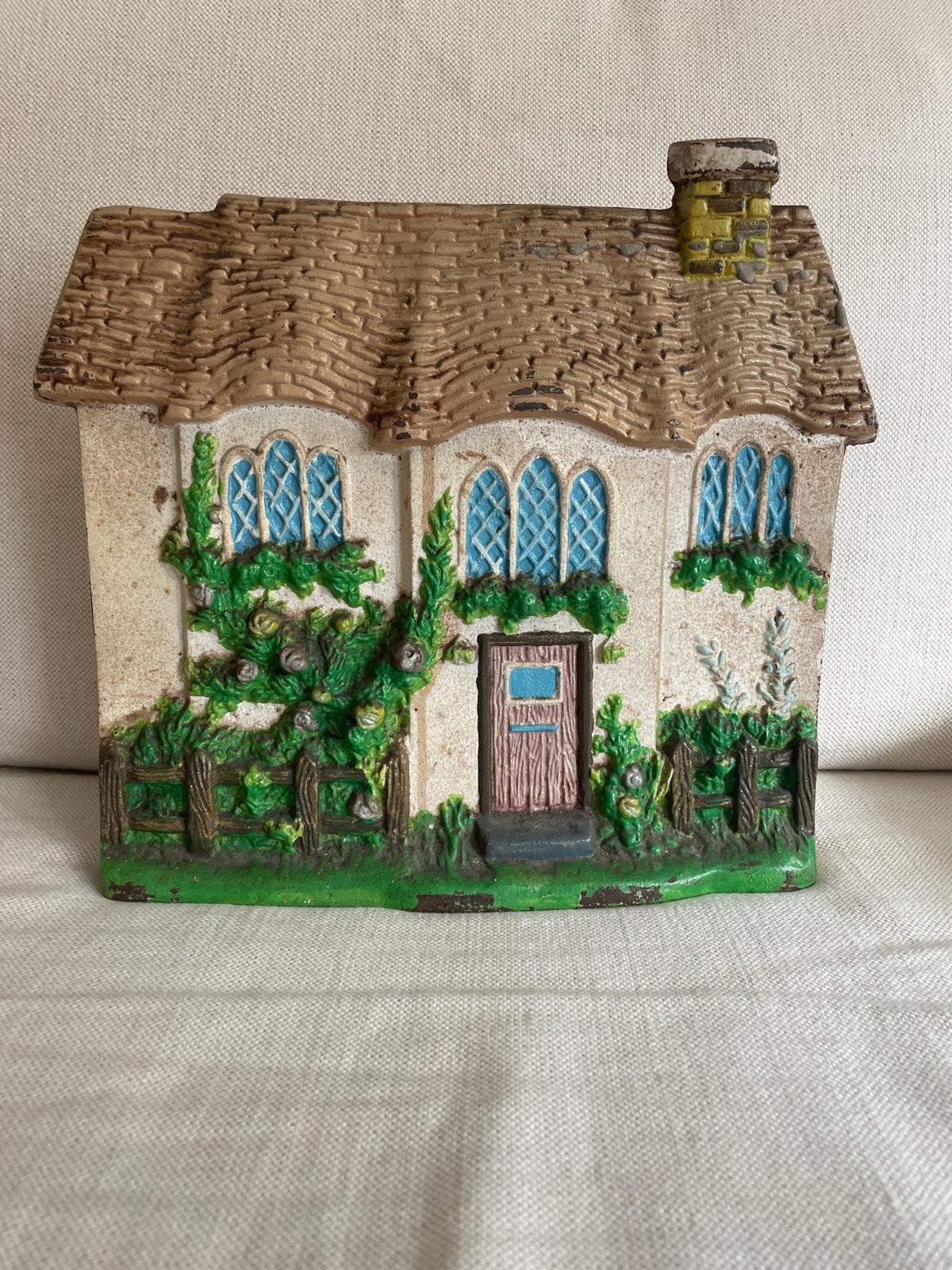 Antieke Gietijzeren Deurstopper - Cottage Huisje, Ophalen of Verzenden, Gebruikt