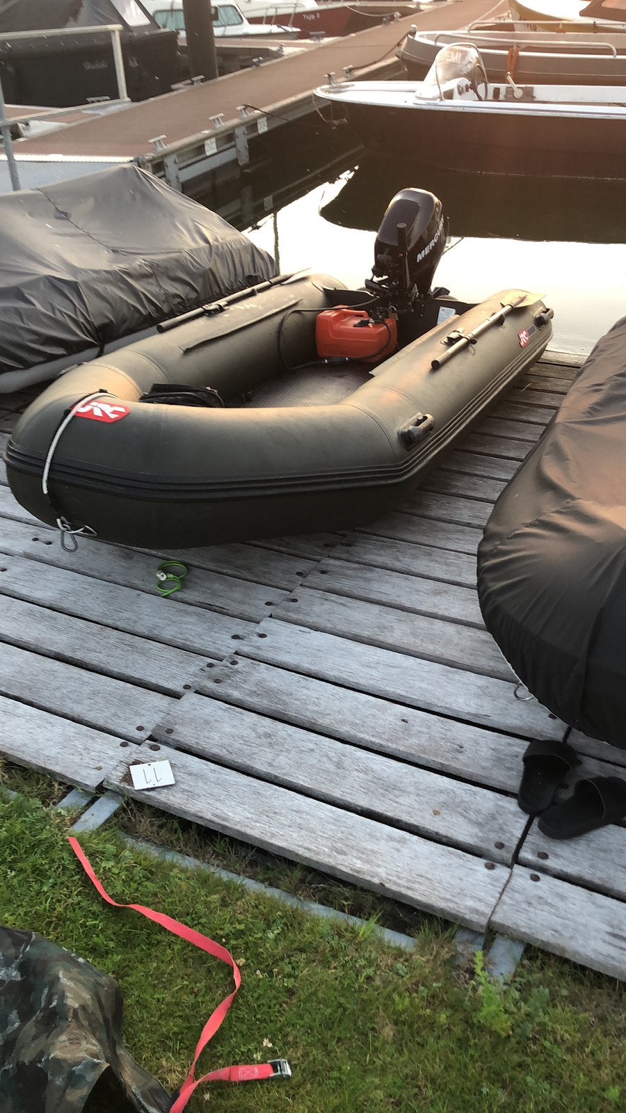 Rubberboot met 8pk mercury, Ophalen of Verzenden, Gebruikt