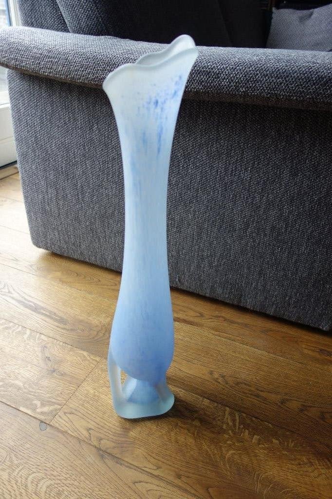 Vaas glas gezandstraald, Ophalen of Verzenden, Nieuw, Glas