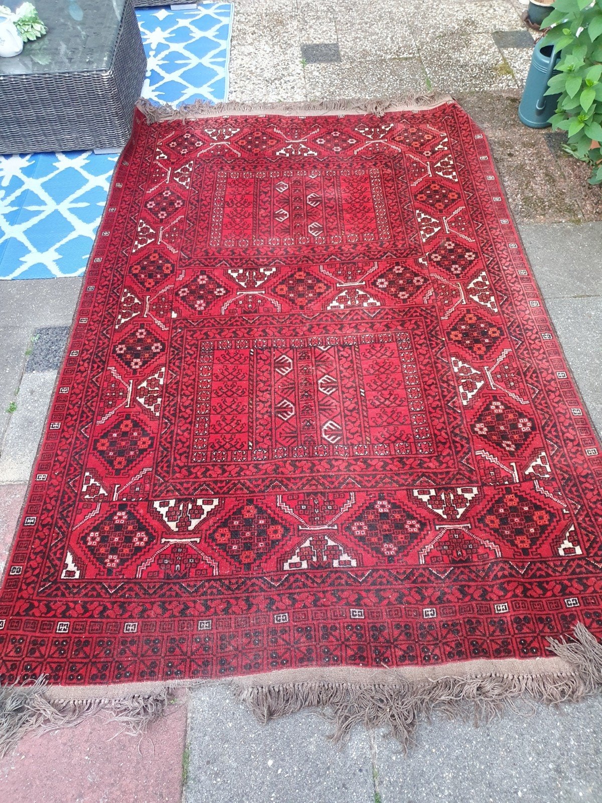 Rood Perzisch tapijt 250x160 cm, Ophalen, Gebruikt, 150 tot 200 cm, 200 cm of meer