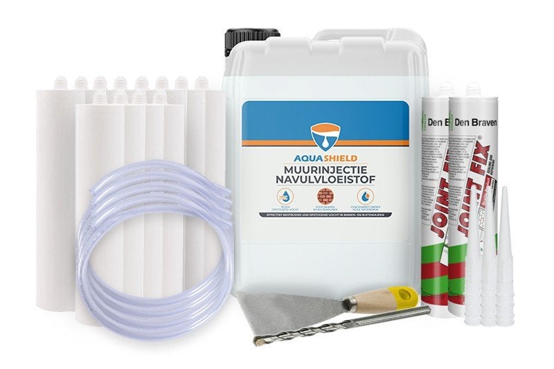 Aquashield Muurinjectie Kit tegen opstijgend vocht, Minder dan 4 cm, Overige materialen, Nieuw, Ophalen of Verzenden