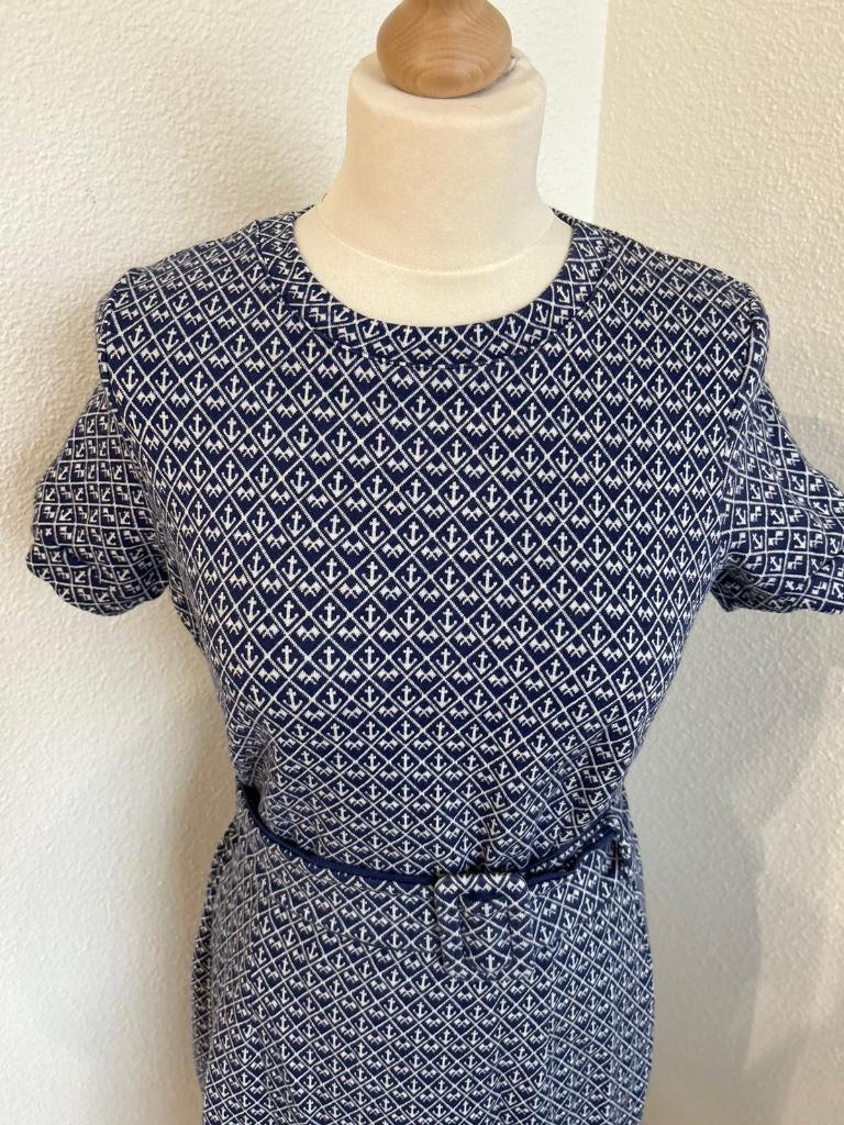 King Louie maat M marine retro jurkje 451, Maat 38/40 (M), Blauw, Ophalen of Verzenden, Zo goed als nieuw
