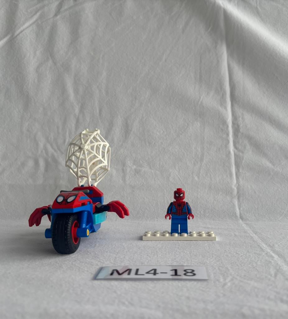 Lego Marvel minifiguur sh0684 Spider man & motor - ML4-18, Lego, Lego, Marvel, Lego