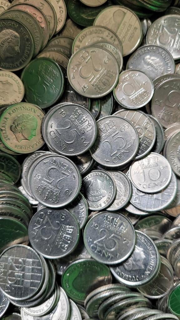 1kg Kwartjes/Dubbeltjes Juliana en Beatrix, Postzegels en Munten, Munten | Nederland, Ophalen of Verzenden, Koningin Juliana, 10 cent