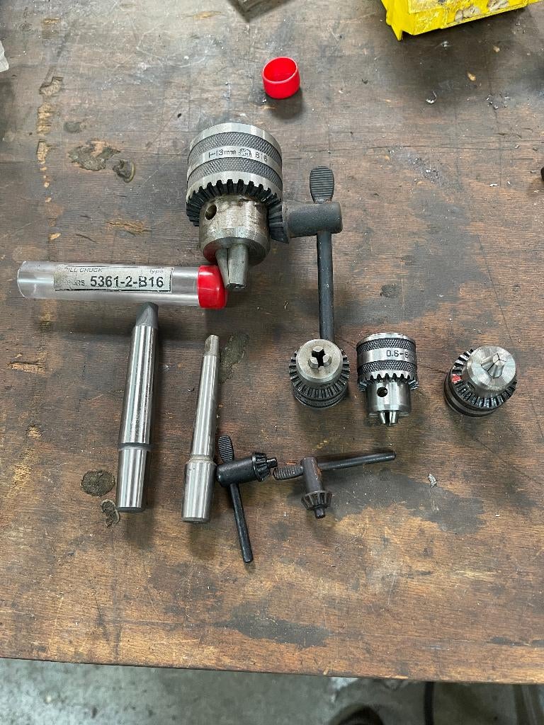 Boorkoppen B16 1-13mm en B10 0,6-6mm Verloop B16 naar Mc1, Ophalen, Nieuw