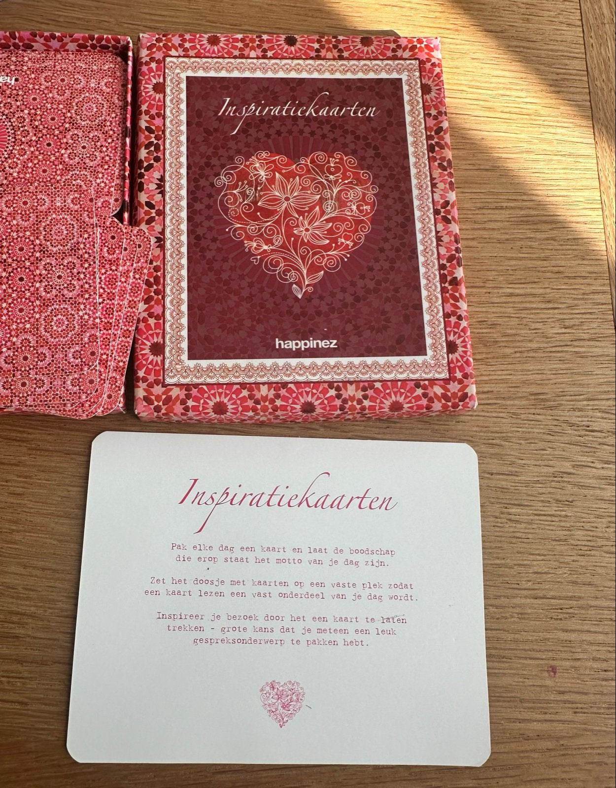 Happinez Inspiratiekaarten - Nieuwstaat, Ophalen of Verzenden, Zo goed als nieuw, Spiritualiteit algemeen, Overige typen