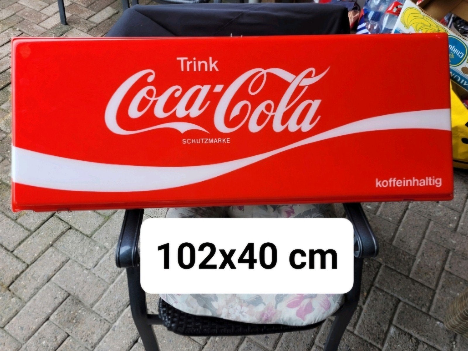 Vintage Coca-Cola lichtbak, Verzamelen, Ophalen, Gebruikt, Lichtbak of (neon) lamp