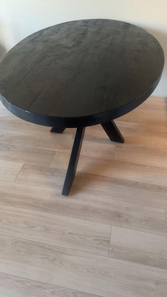 Zwarte Ovale Eettafel - 180x100 cm, €125, Huis en Inrichting, Ophalen, 100 tot 150 cm, 200 cm of meer, Zo goed als nieuw