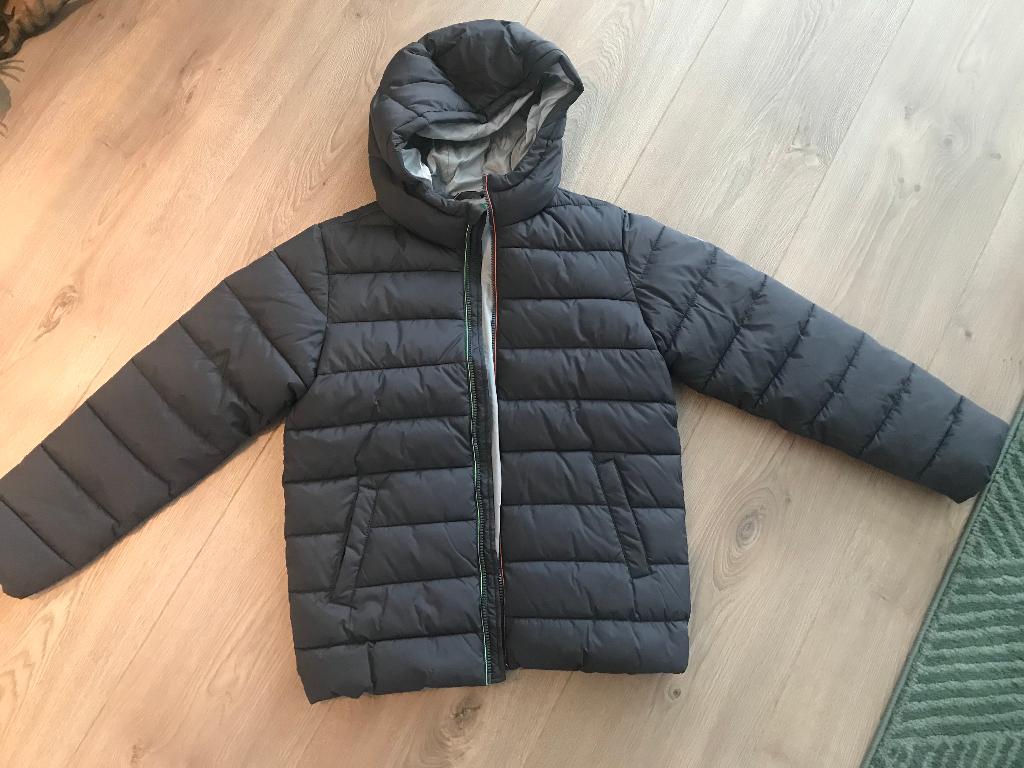 Benetton jongens winterjas warme jas antracietgrijs maat 164, Nieuw, Ophalen of Verzenden, Jas, Jongen