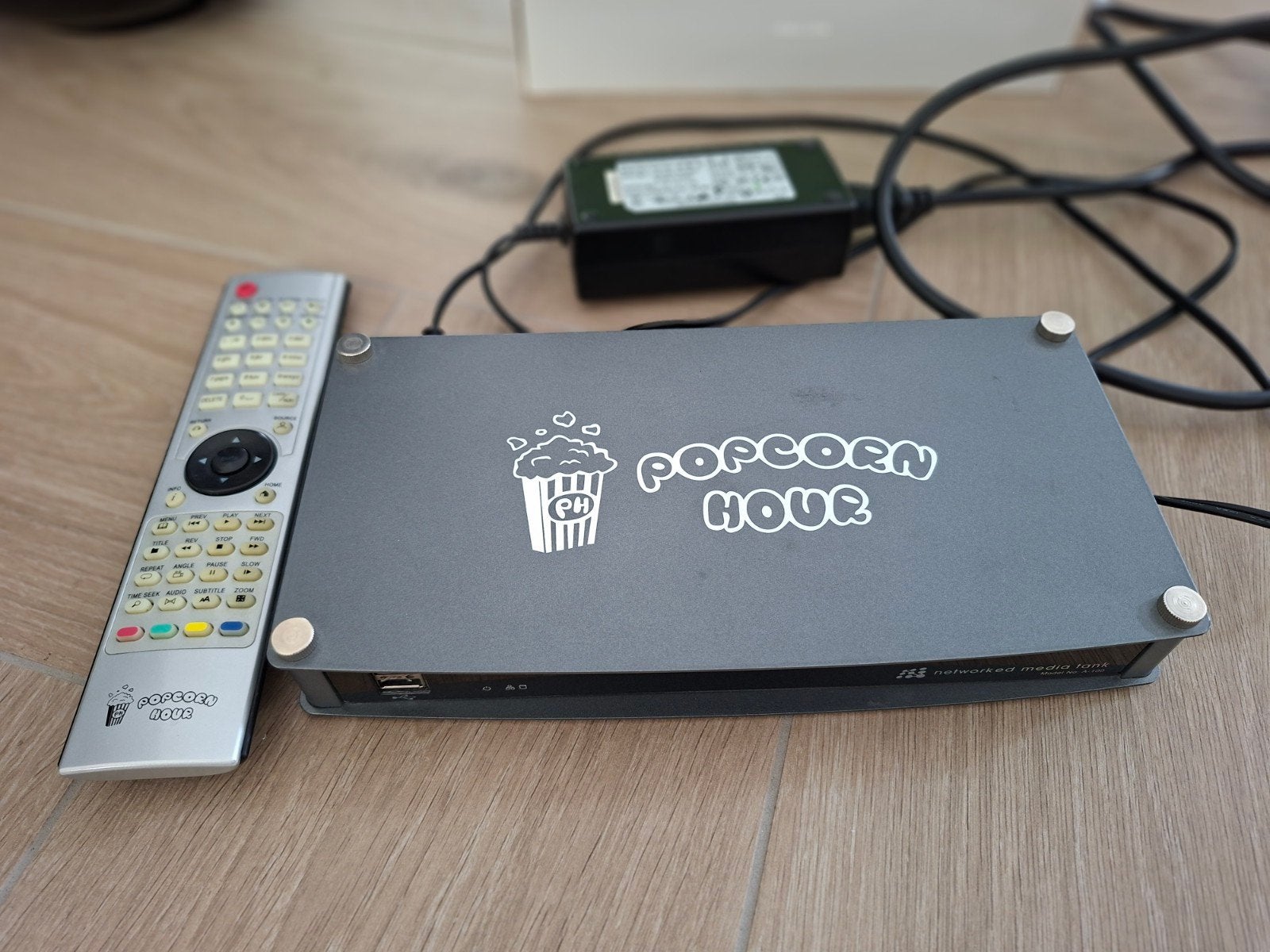 Popcorn Hour A-110 Netwerk Mediaspeler met Afstandsbediening, Ophalen of Verzenden, Gebruikt, HDMI, Zonder harde schijf