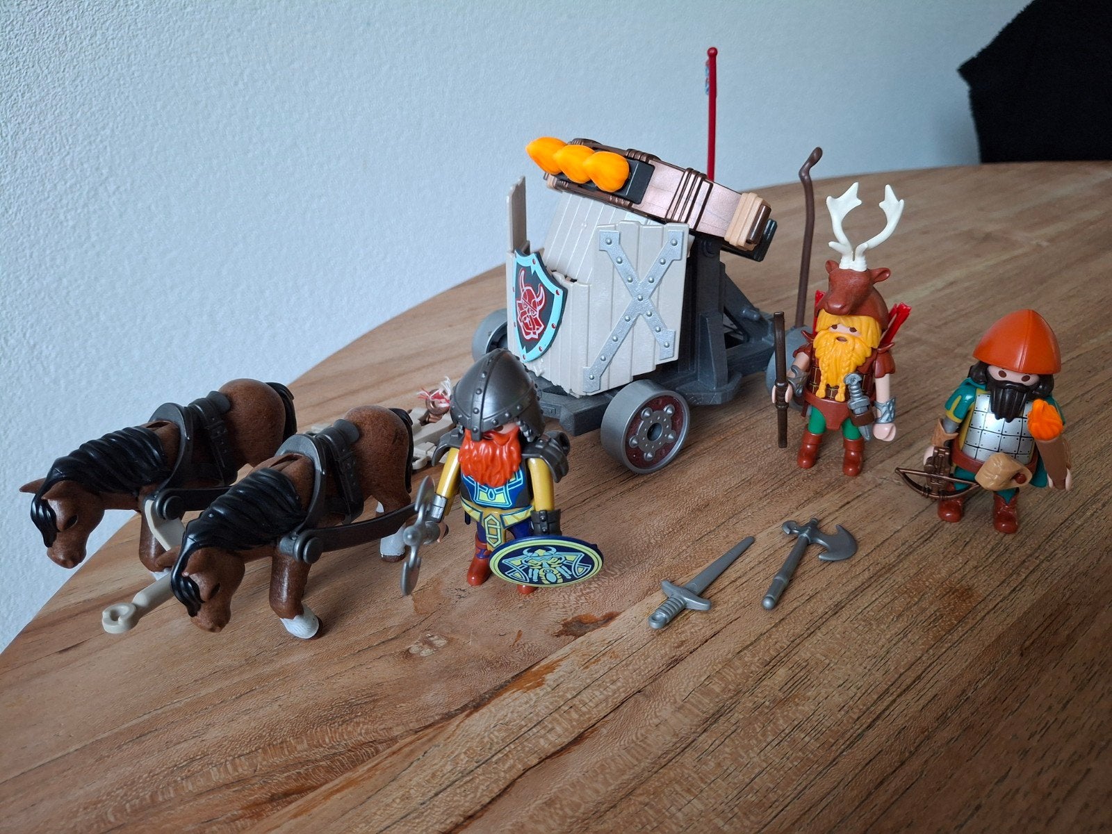 Playmobil Dwergenkatapult 9341 met Figuren en Accessoires, Gebruikt, Complete set, Voertuig, Historisch