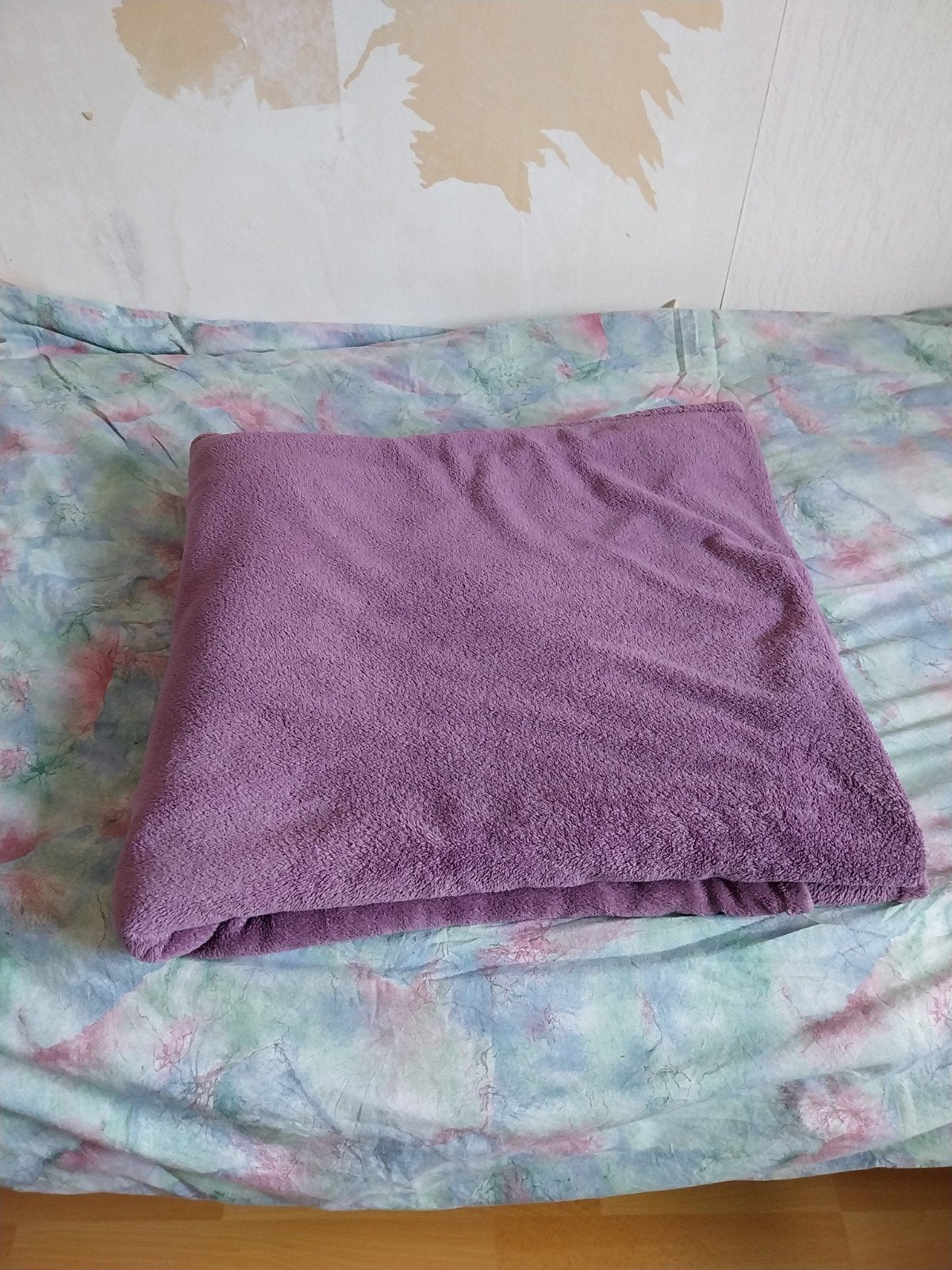 Zacht paars fleece deken, Ophalen, Tweepersoons, Zo goed als nieuw, Fleece