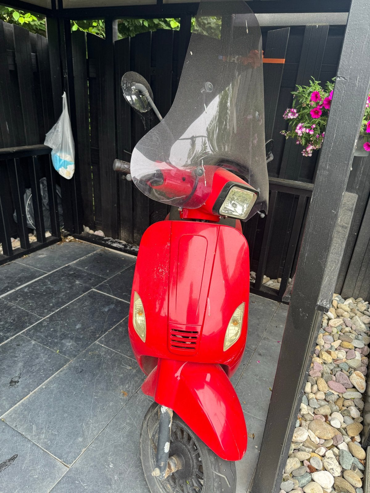 Rode La Souris Scooter met Windscherm, Fietsen en Brommers, Scooters | Vespa, Gebruikt, Overige modellen, Benzine, Ophalen