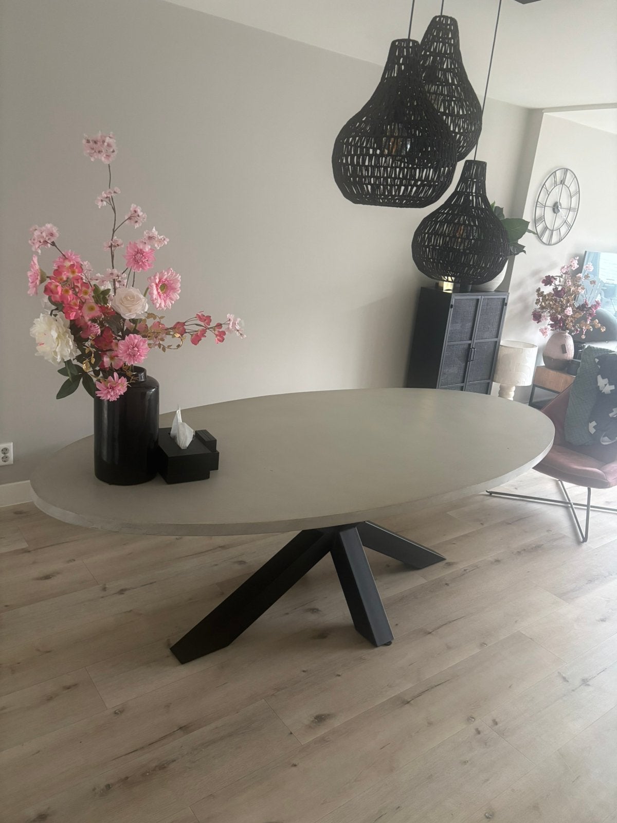 Eettafel, Huis en Inrichting, Tafels | Eettafels, Ophalen, Overige materialen, 100 tot 150 cm, Indusrrieel