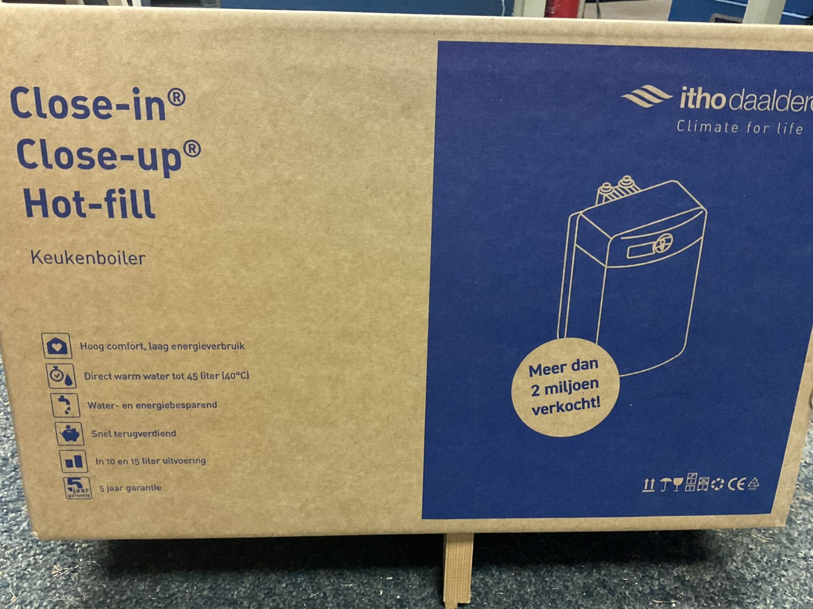 Close in boiler nieuw in doos, Nieuw, Minder dan 3 jaar oud, Minder dan 20 liter, Boiler