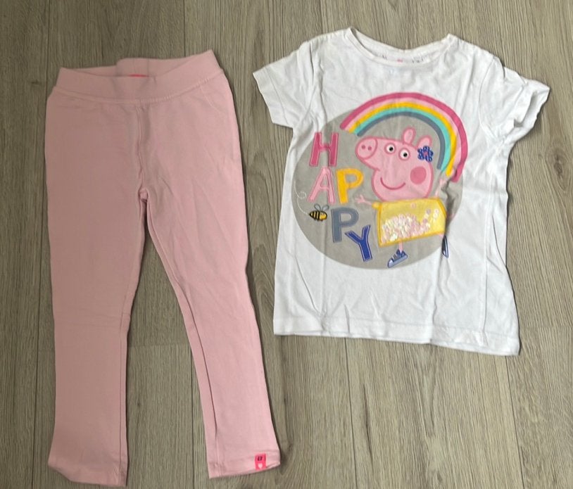 Lief setje peppa pig 92/98, Ophalen of Verzenden, Zo goed als nieuw, Meisje