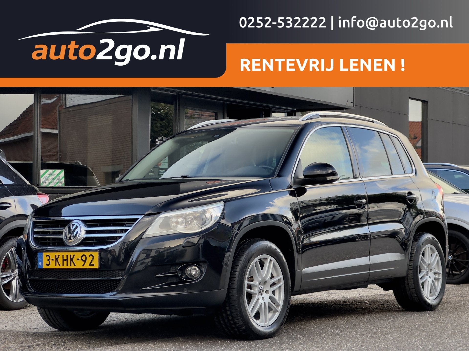 Volkswagen Tiguan 2.0 TSI AUT6 SPORT&STYLE 4MOTION LEDER NAV, Auto's, Automaat, Gebruikt, Zwart, 4 cilinders