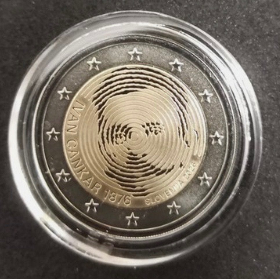 2 euro Slovenië “150e Geboortedag Ivan Cankar’’ Proof 2026, Postzegels en Munten, Munten | Europa | Euromunten, Verzenden, Slovenië