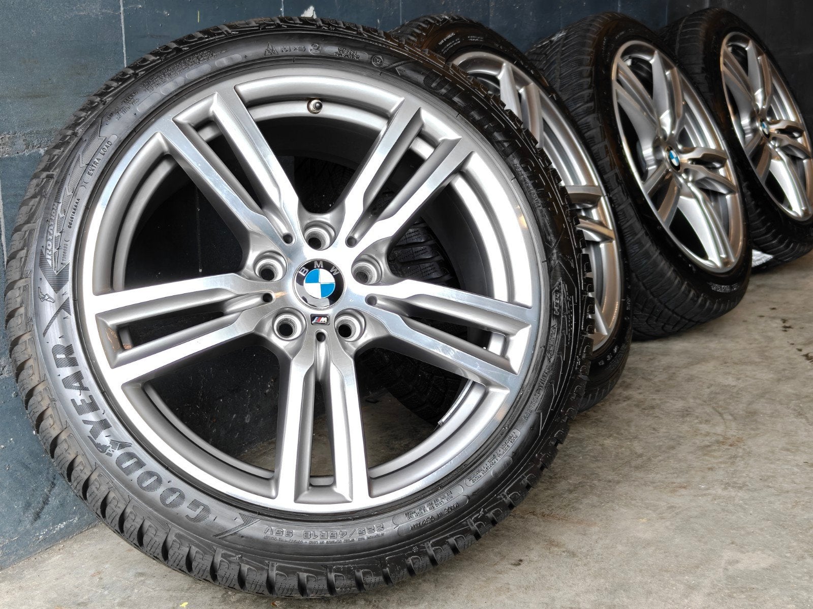 18" 486M Originele BMW 2 Serie F45 F46 Winterset Goodyear, 18 inch, Gebruikt, Banden en Velgen, 2289CC
