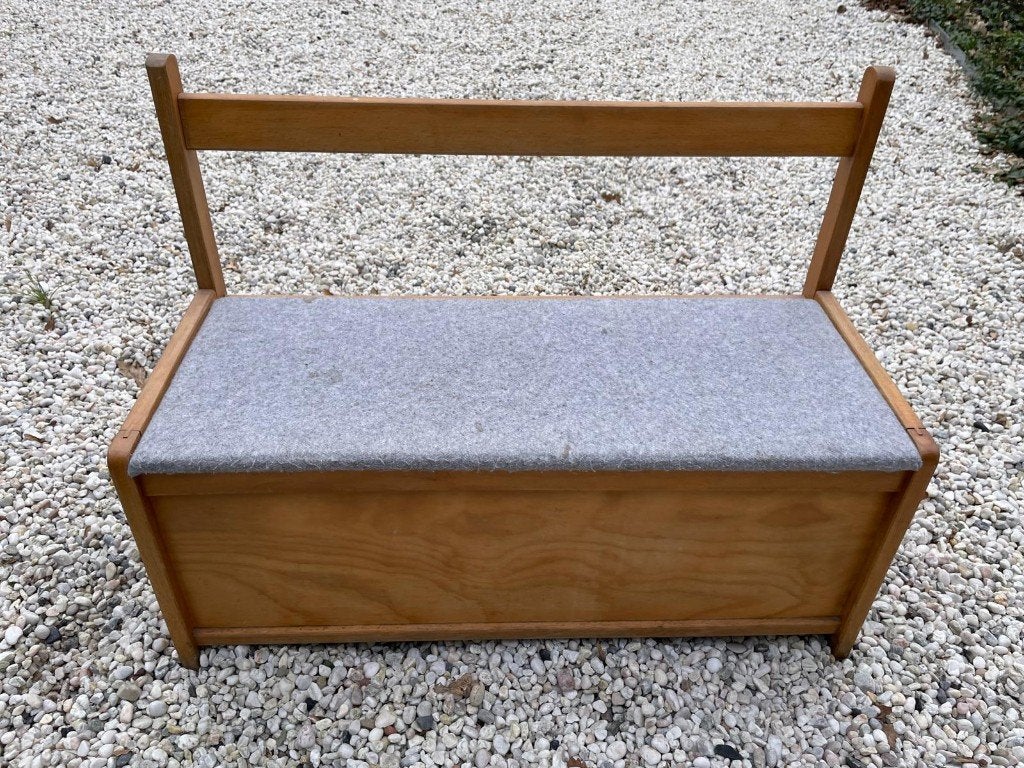 Prachtig houten kinderbankje met opbergruimte, Kinderen en Baby's, Kinderkamer | Tafels en Stoelen, Ophalen, Gebruikt, Tafel(s) en Stoel(en)