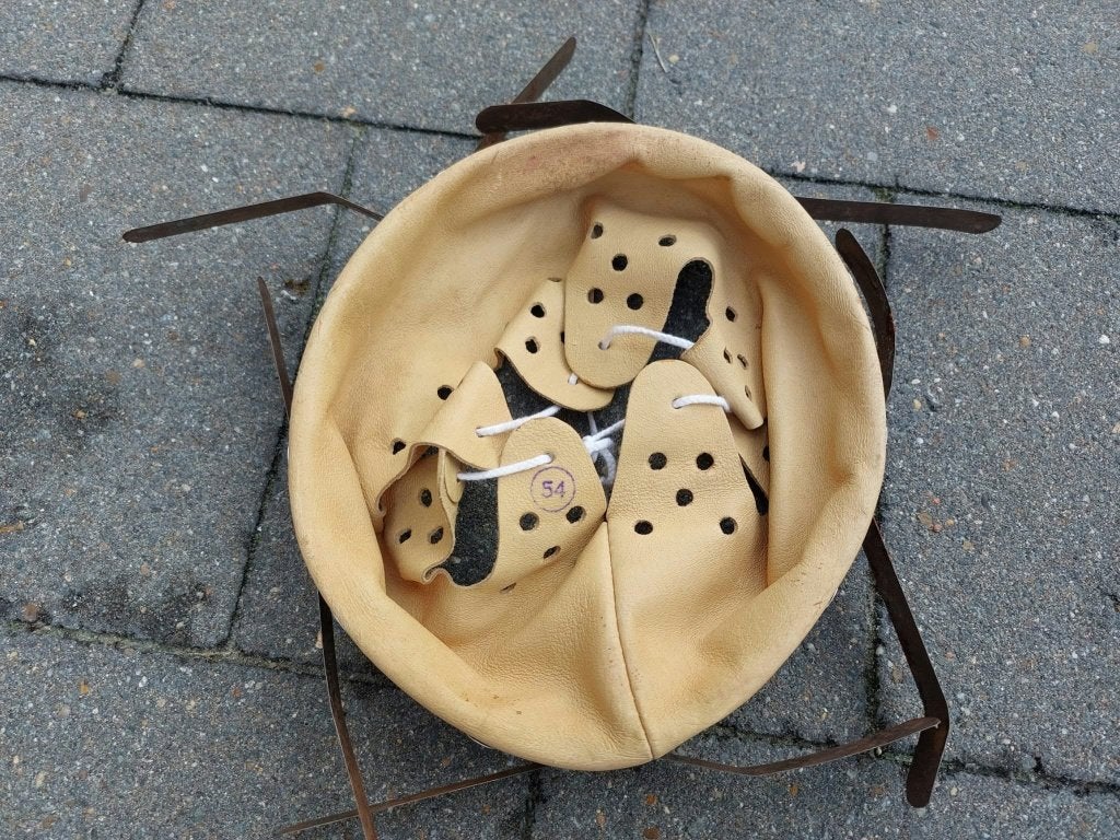 Reproductie Duits WO2 helm binnenwerk, Verzamelen, Ophalen of Verzenden, Landmacht, Duitsland, Helm of Baret