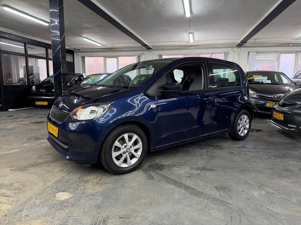 Skoda Citigo 1.0 Greentech Edition Automaat | Navi | Airco, Auto's, Euro 5, Gebruikt, Blauw, Origineel Nederlands