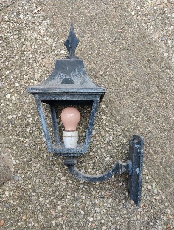 ijzeren buitenlamp oude stijl, Ophalen of Verzenden