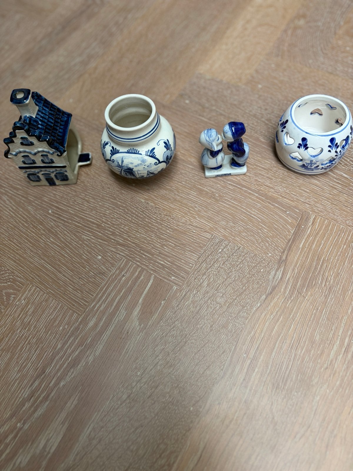 Delfts Blauw Miniatuur Huisje asbak en Diverse Decoraties, Antiek en Kunst, Ophalen of Verzenden