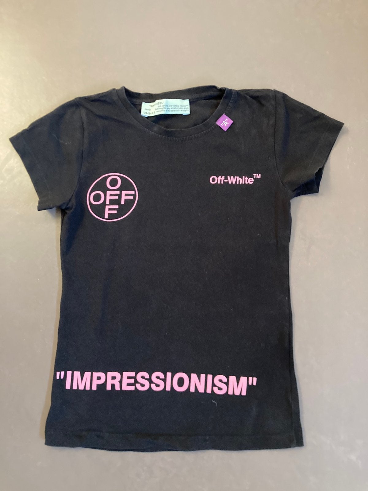Off- white t-shirt, Kinderen en Baby's, Ophalen of Verzenden, Zo goed als nieuw, Meisje, Shirt of Longsleeve
