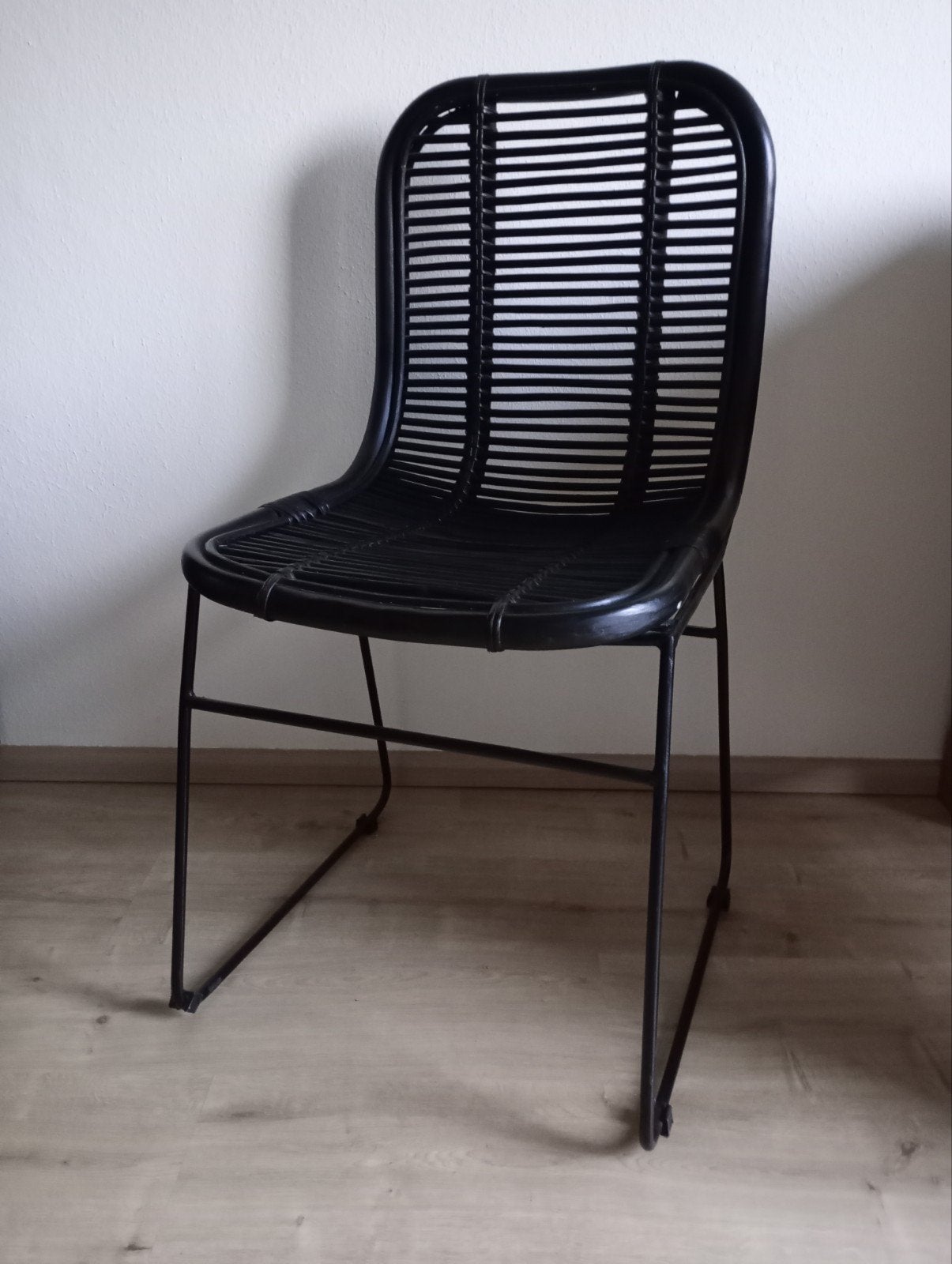 Leuke stoel bamboe zwart, Huis en Inrichting, Stoelen, Ophalen of Verzenden, Gebruikt, Zwart, Eén