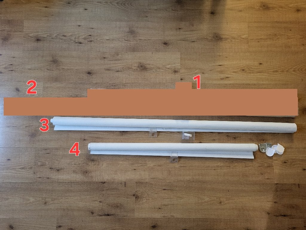 Tupplur rolgordijnen, wit, verduisterend, Ophalen, Verduisterend, Wit, Zo goed als nieuw