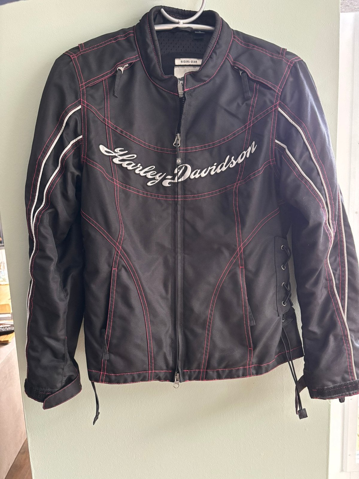 Harley Davidson motorjas dames  mt 38, Motoren, Ophalen of Verzenden, Tweedehands, Dames, Jas | textiel