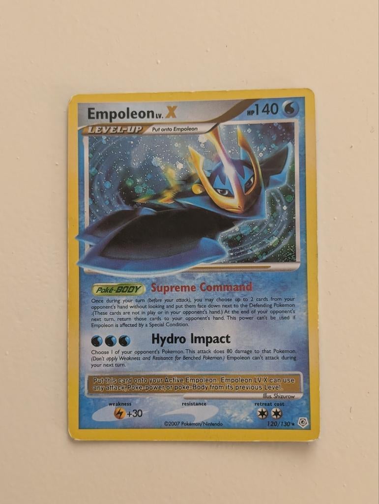 Empoleon  LV.X holo Pokémon Kaart Zeldzaam en in goede staat, Ophalen of Verzenden, Gebruikt