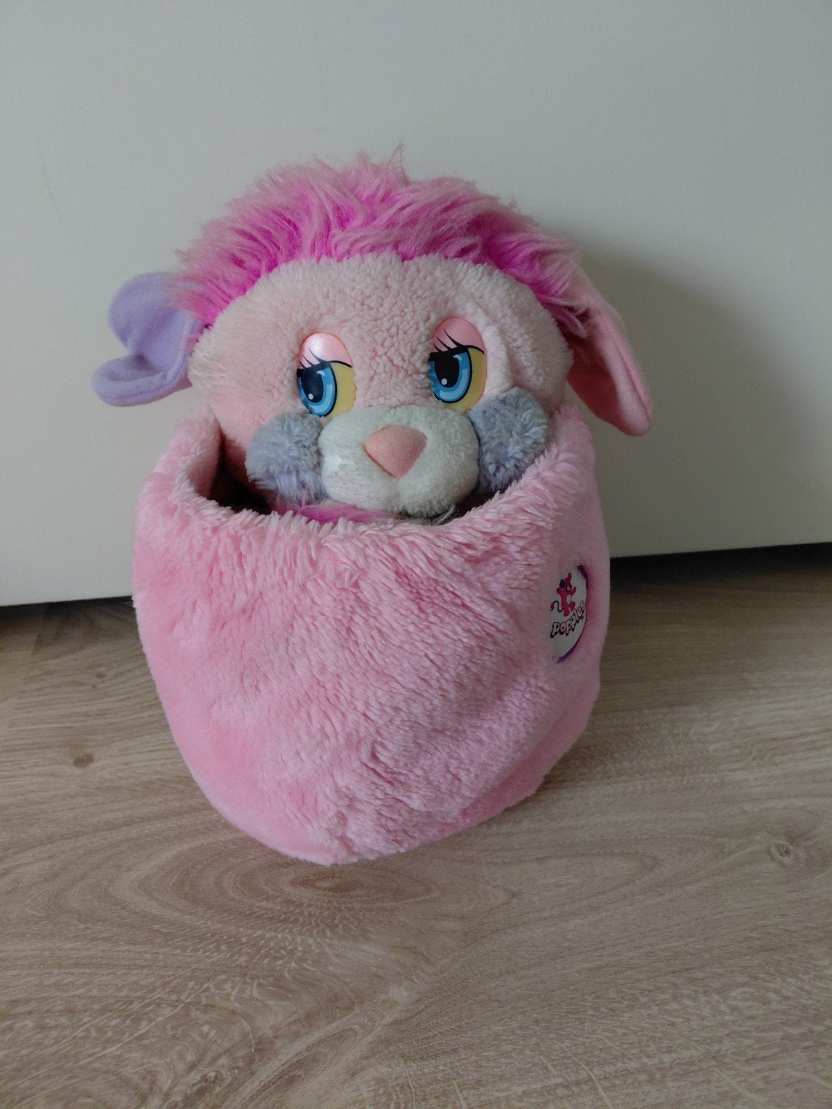 Vintage Popples Knuffel Roze Pluche Speelgoed, Gebruikt, Overige merken, Overige karakters, Overige typen