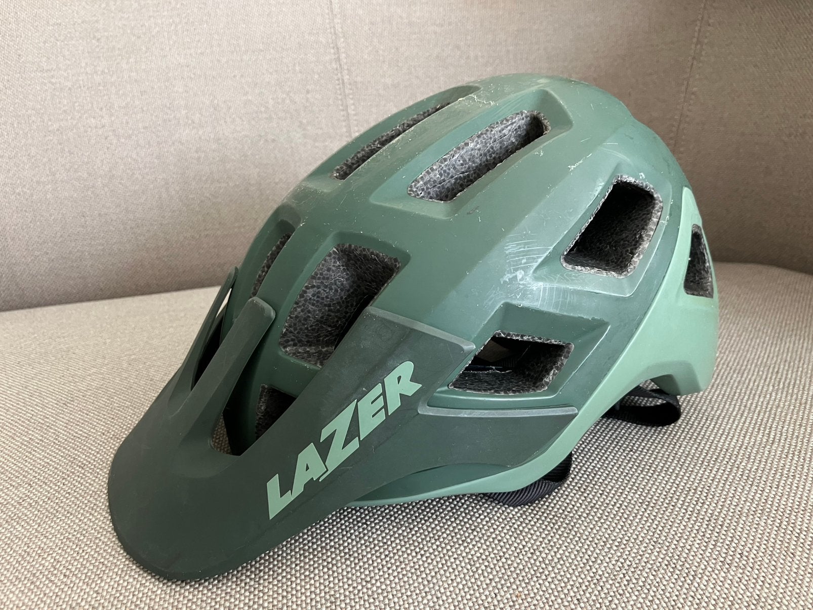 MTB helm Lazer Coyote, MIPS, maat S 52-56 cm, groen, Ophalen, Gebruikt, S, Heer of Dame