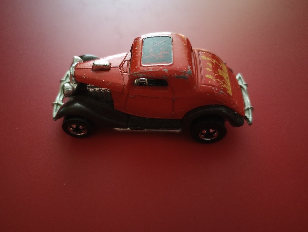 Hot Wheels Mattel Ford Coupe Yellow Flames 165, Ophalen of Verzenden, Gebruikt, Auto