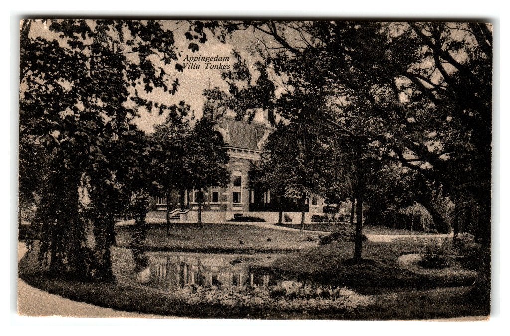 Appingedam, Villa Tonkes, Verzenden, 1920 tot 1940, Gelopen, Groningen