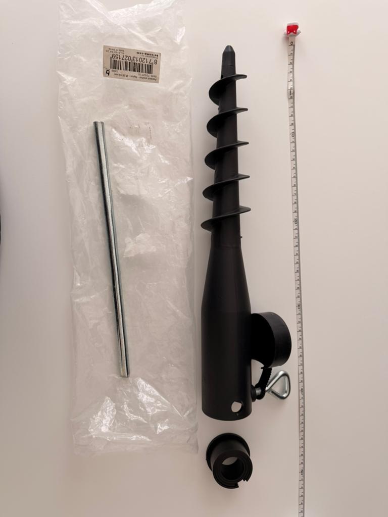 Bo-Camp nylon parasol ground anchor, Tuin en Terras, Partytenten, Opvouwbaar, Minder dan 4 meter, Nieuw, Overige typen