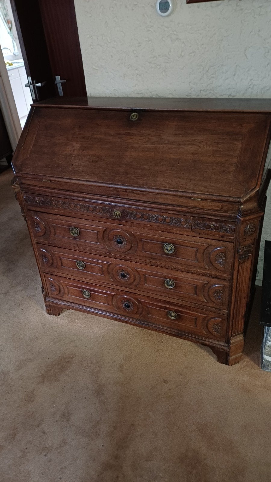 Antieke bureau kast, Ophalen