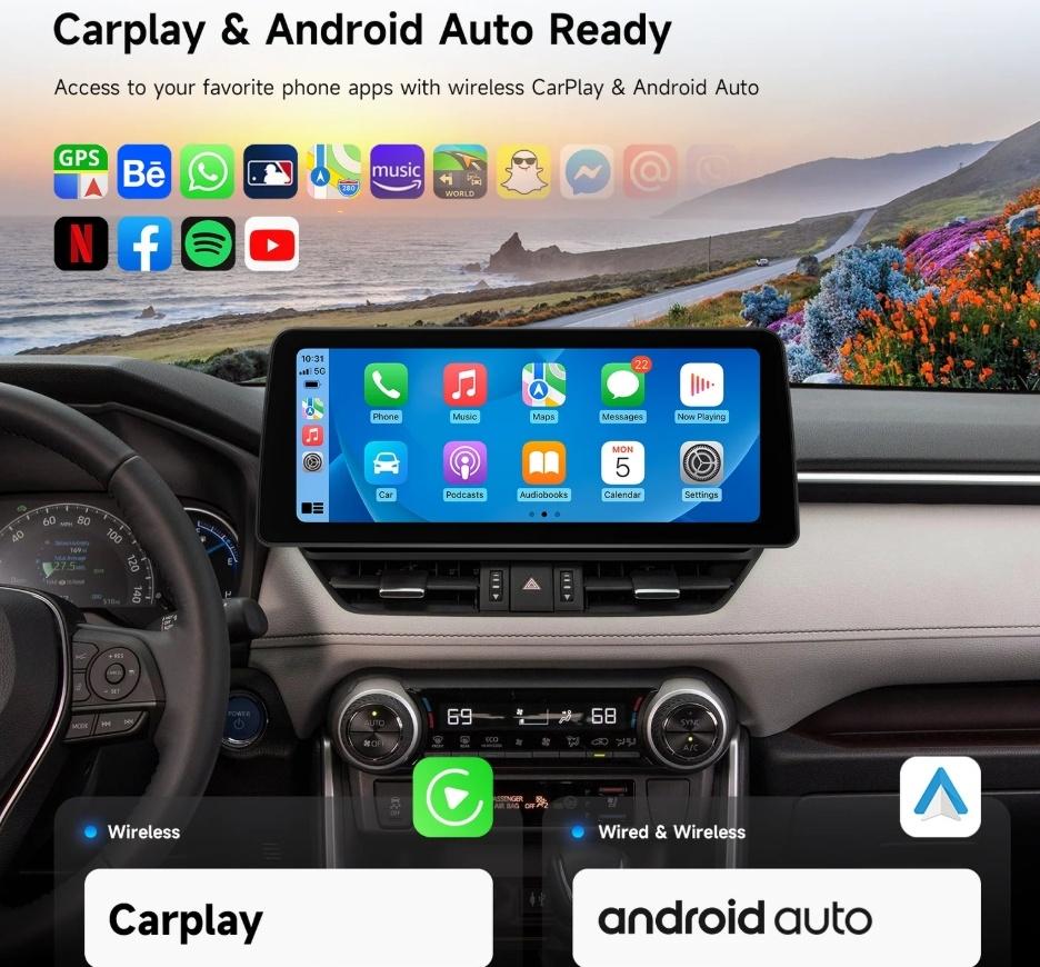Dasaita G13 Android Radio ( 12,3 inch,8GB,256 opslag), Auto diversen, Ophalen of Verzenden, Nieuw