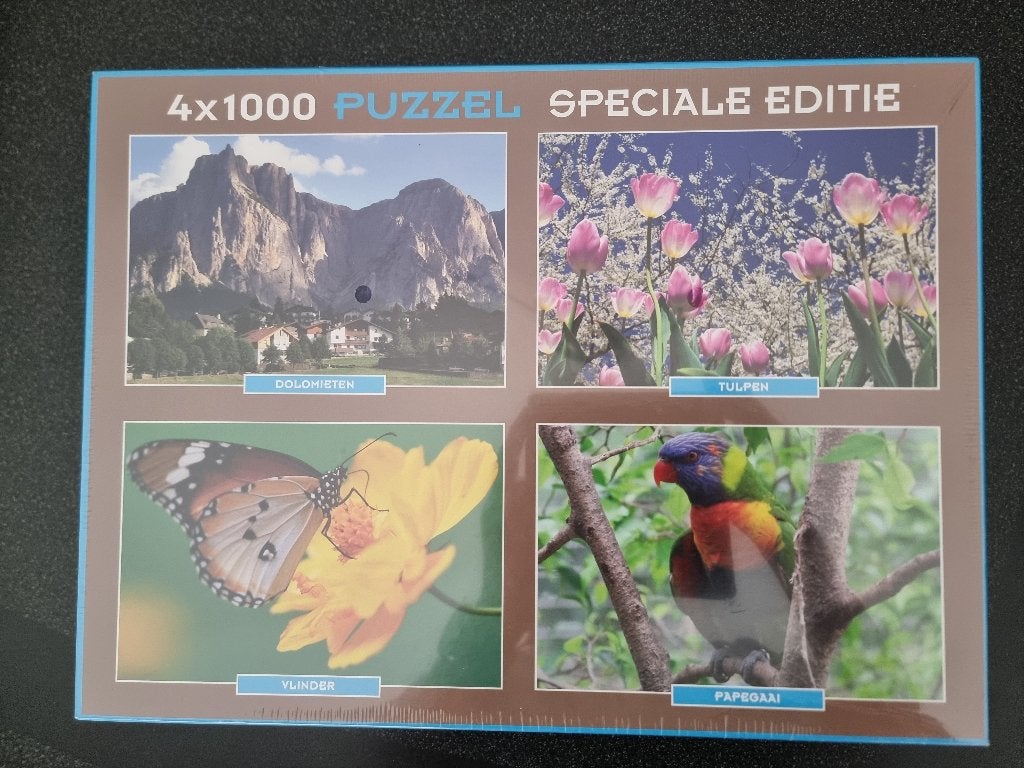 Legpuzzel 4 x 1000 stukjes. Diverse onderwerpen, Ophalen of Verzenden, 500 t/m 1500 stukjes, Nieuw, Legpuzzel