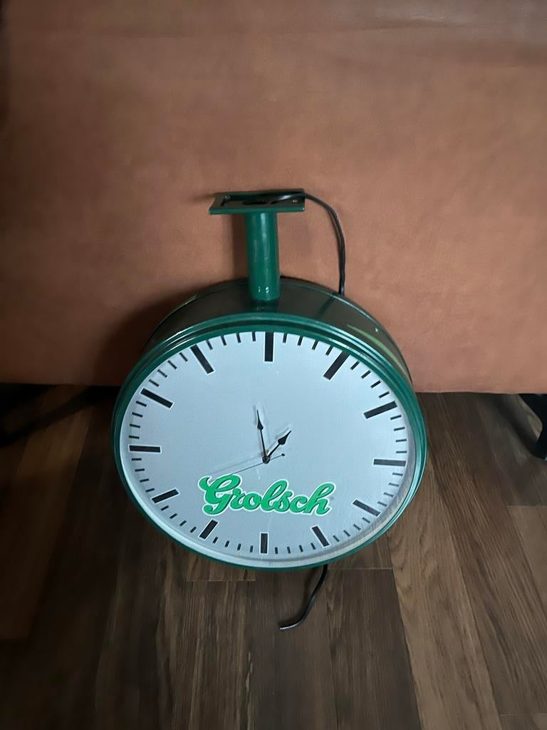 Grolsch Klok - Dubbelzijdig Reclamebord, Verzamelen, Merken en Reclamevoorwerpen, Ophalen of Verzenden