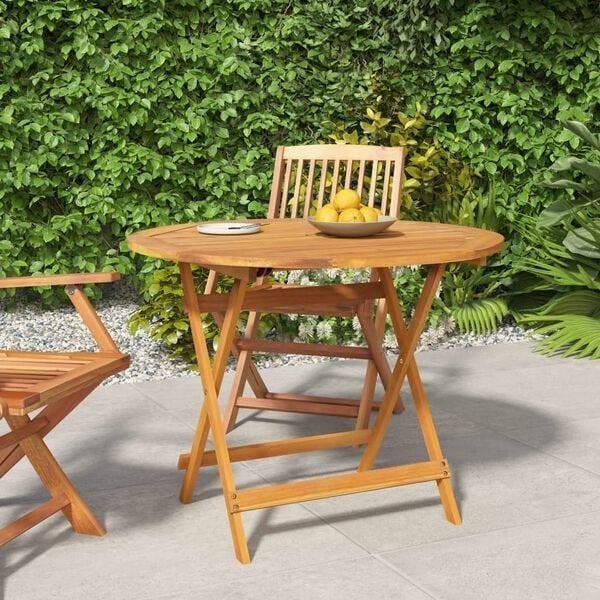 Tuintafel inklapbaar 90x75 massief acaciahout nieuw in doos, Ophalen, ., Nieuw, .