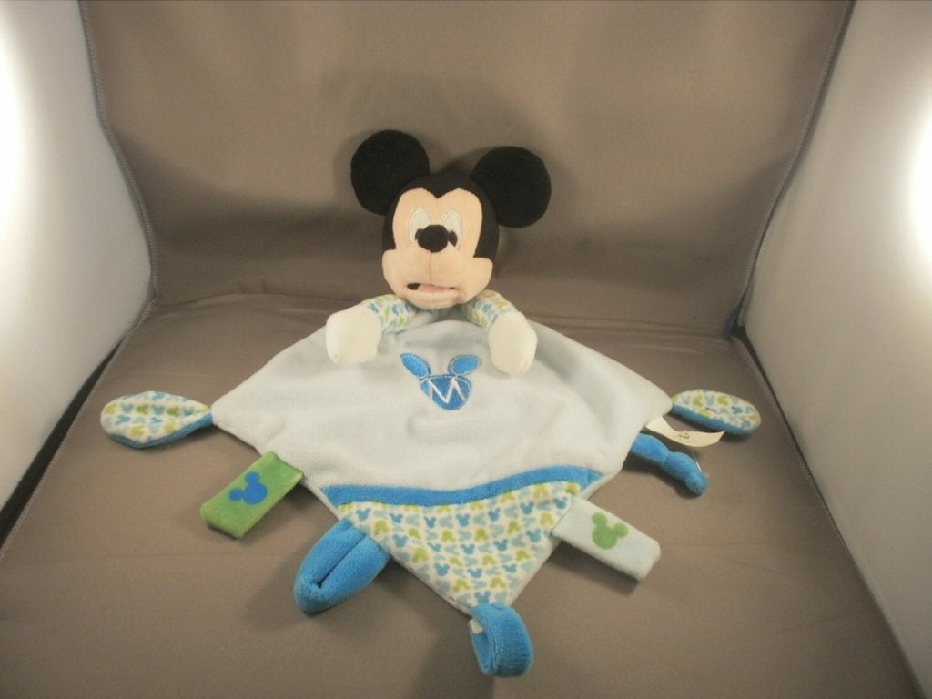 Simba Disney baby Mickey Maus doekje blauw/groen speen lus, Disney, Disney, Overige typen, Nieuw