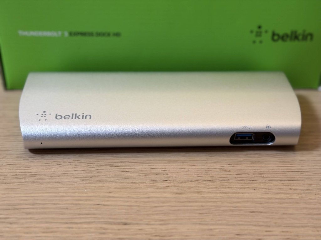 Belkin Thunderbolt 3 Express Dock HD – F4U095, Computers en Software, Ophalen of Verzenden, Gebruikt, Docking station, Belkin