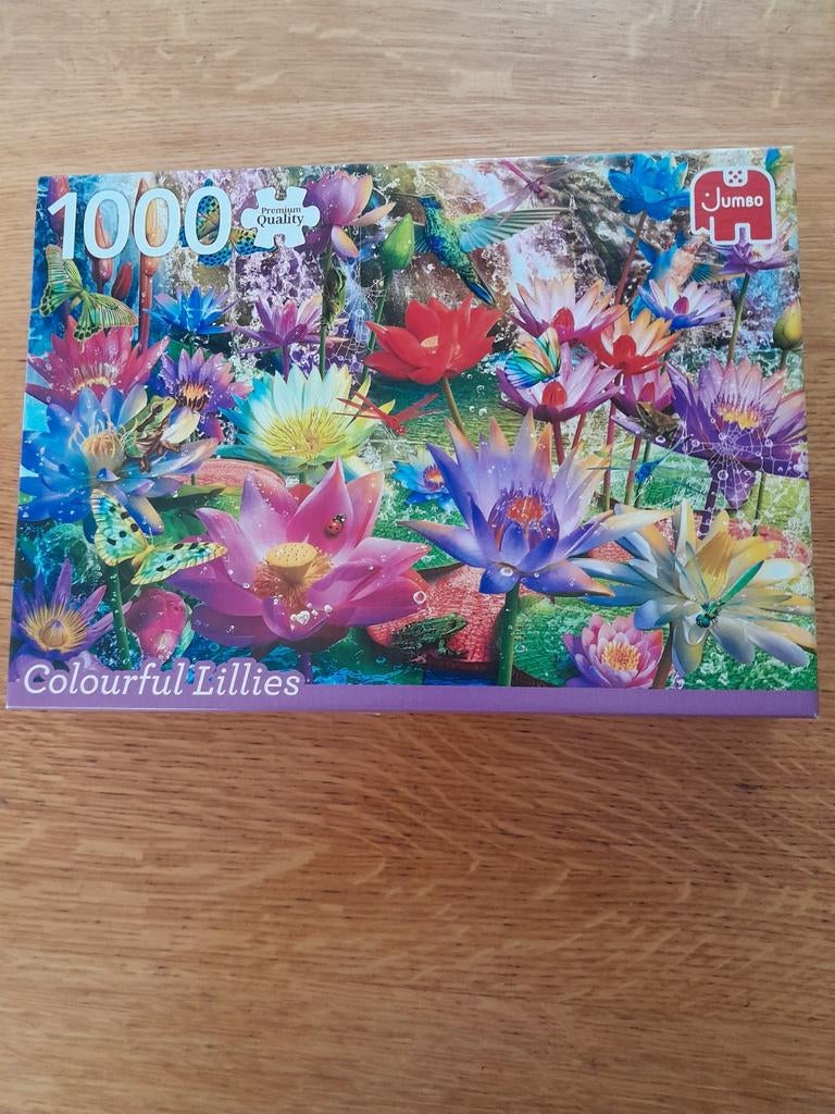 Jumbo puzzel 1000 stuks waterlelie, Ophalen of Verzenden, 500 t/m 1500 stukjes, Zo goed als nieuw