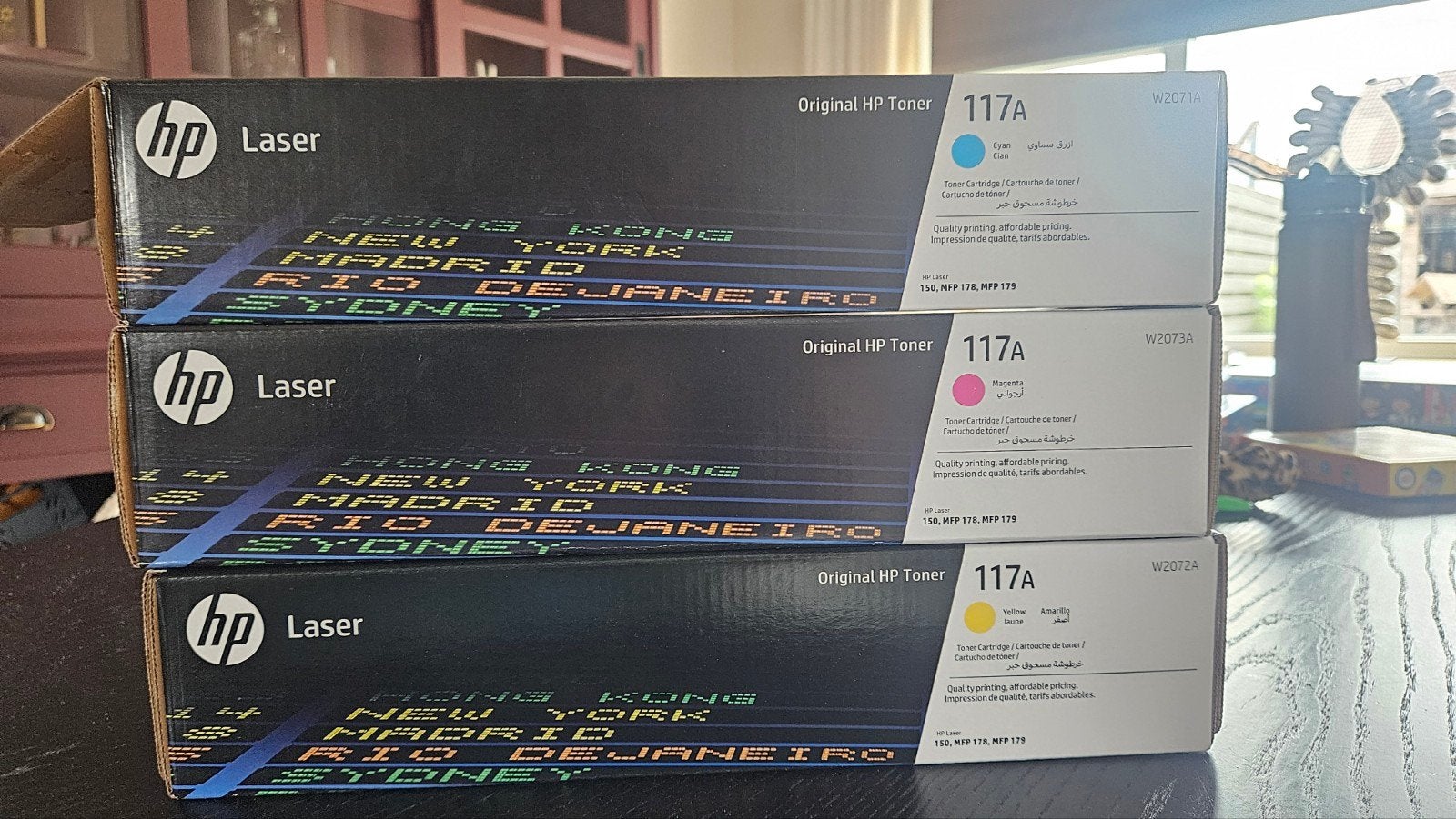 HP Laser Toner 117A (Cyaan, Magenta, Geel) - Nieuw in doos, Ophalen, Nieuw, Laserprinter, HP