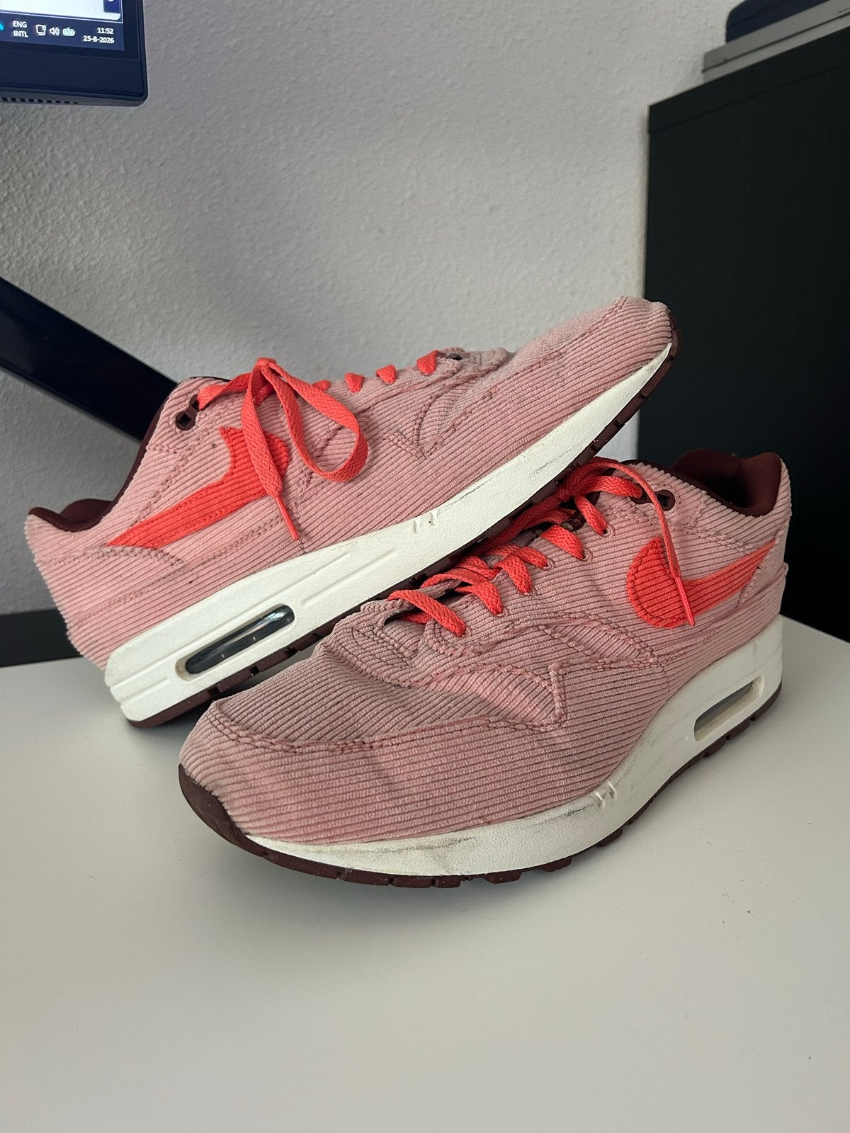Nike Air Max 1 One Premium - Roze - Maat 48.5, Ophalen of Verzenden, Gedragen, Overige kleuren, Sneakers of Gympen
